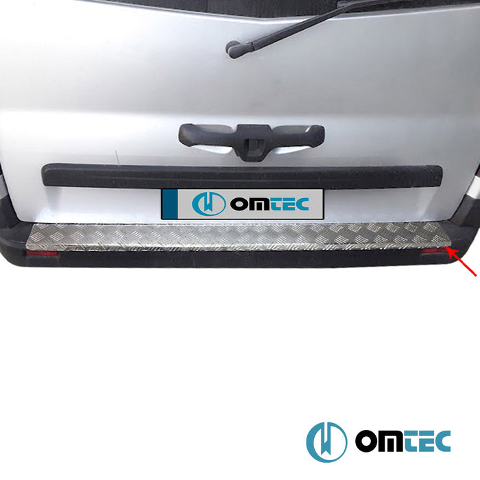 Rear Bumper Sill Cover (Silver Anodized) Aluminium - Opel Vivaro - VAN X83 - (2001 - 2014)