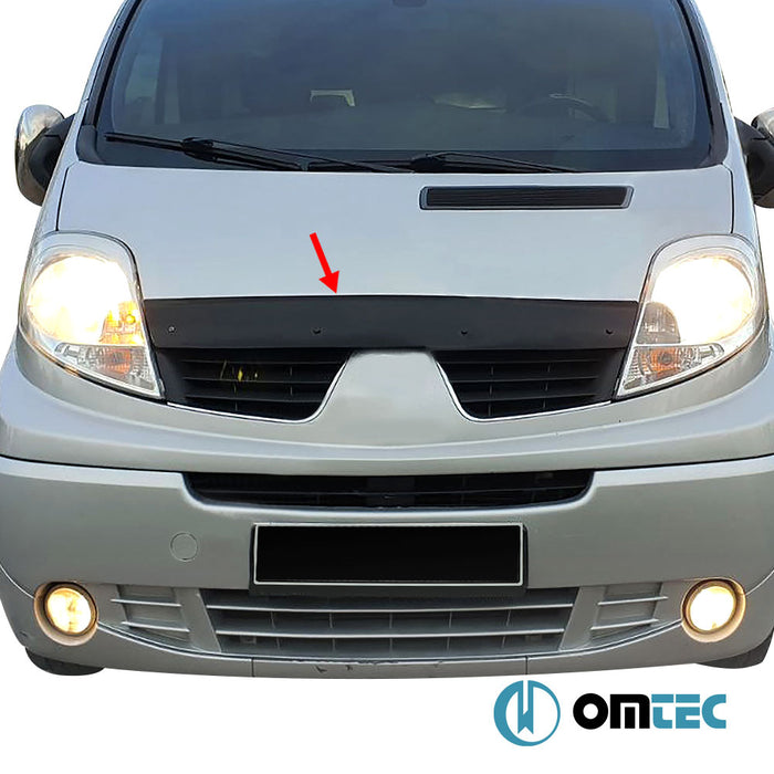 Bonnet Deflector (Black) ABS - Opel Vivaro - VAN X83 - (2001 - 2014)