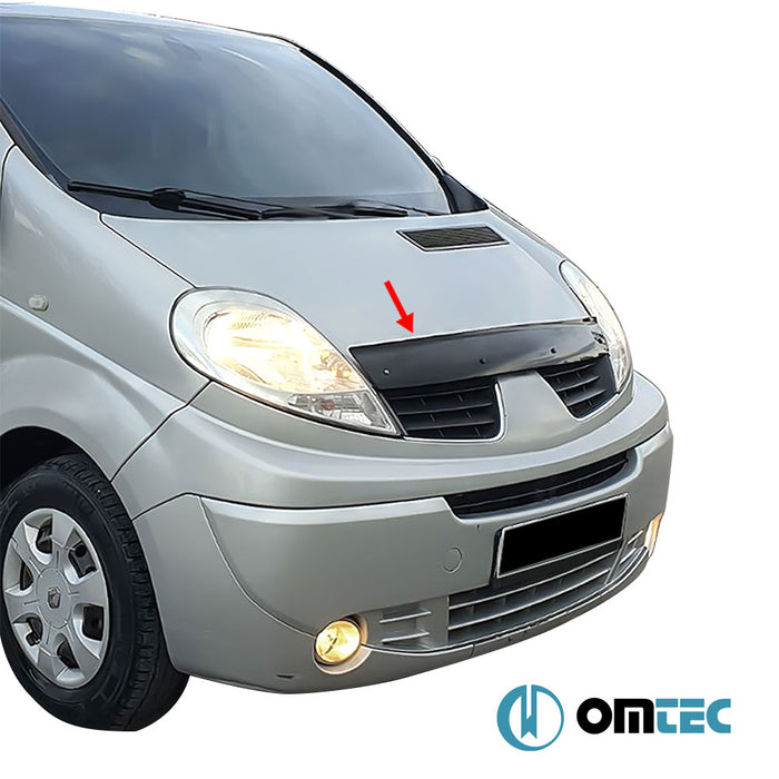 Bonnet Deflector (Black) ABS - Opel Vivaro - VAN X83 - (2001 - 2014)