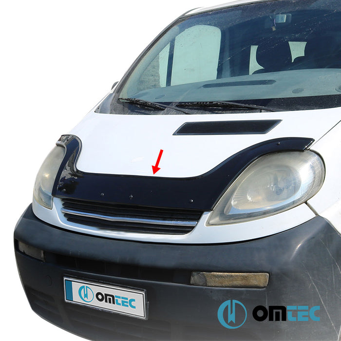 Bonnet Deflector (Black-Wide Version) ABS - Renault Trafic - VAN X83 - (2001 - 2014)