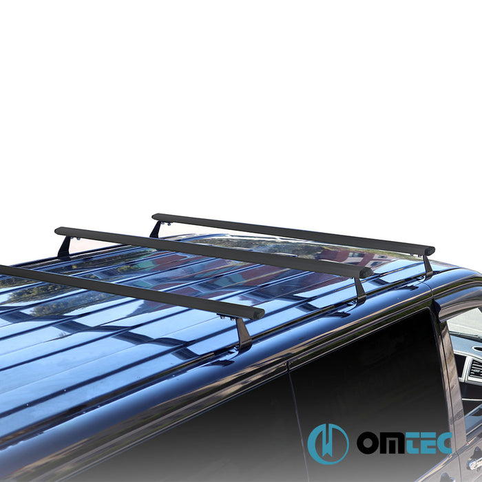 Heavy Duty Roof Bar 3 Pcs. (Black) Steel - Nissan Primastar - VAN X83 - (2001 - 2014)