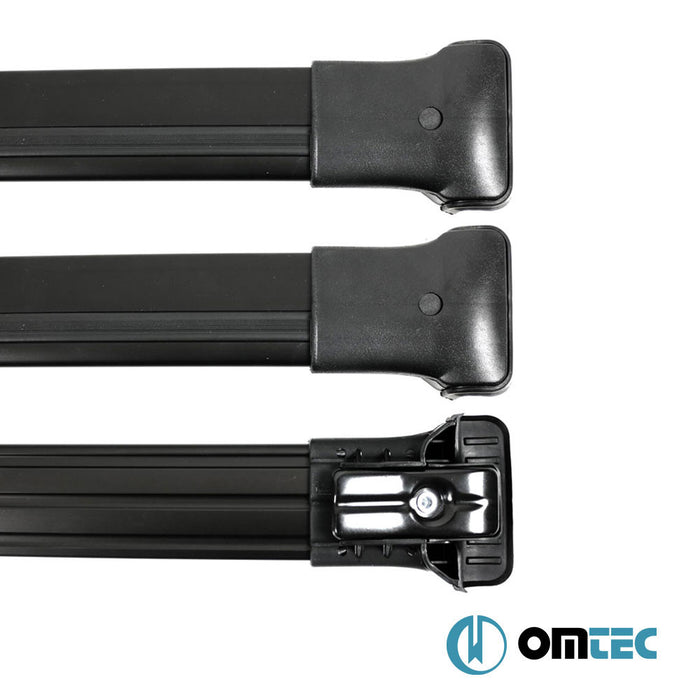 Barres De Toit Transversales (Elegance) Noir 3 Pcs. Alu. (Av=Ar) - Opel Vivaro - VAN X82 - (2014 - 2019)