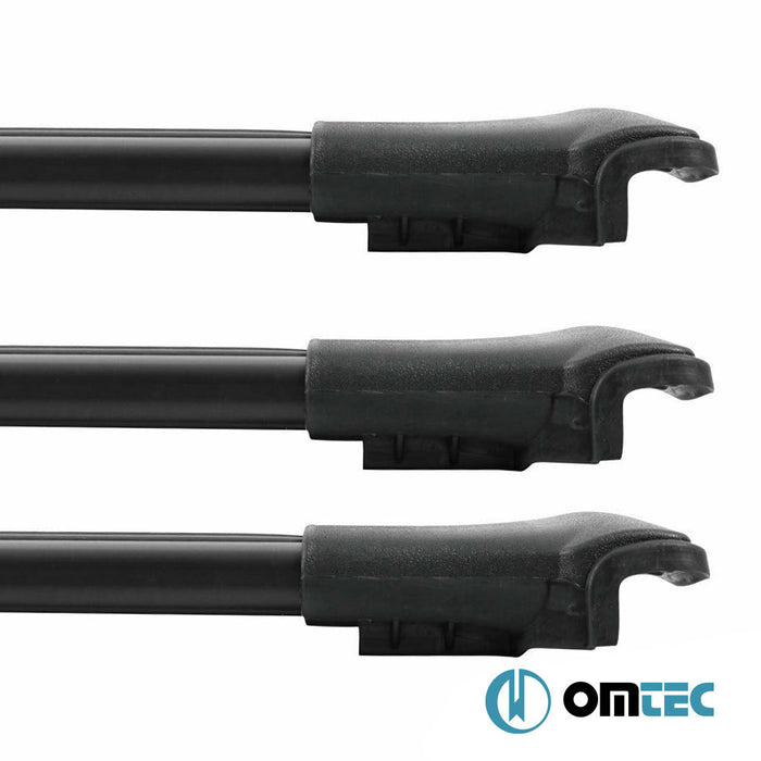 Barres De Toit Transversales (Elegance) Noir 3 Pcs. Alu. (Av=Ar) - Opel Vivaro - VAN X82 - (2014 - 2019)