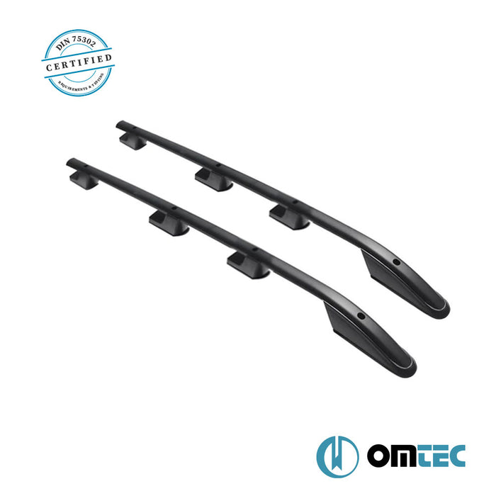 Barres De Toit Longitudinales (Sport) Noir 2 pcs. Alu. (L1) - Renault Trafic - VAN X83 - (2001 - 2014)