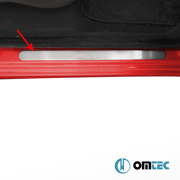 Line Door Sill Cover 2 Pcs. S.Steel (Gloss) - Renault Kangoo - MVN FC - (2008 - 2021)