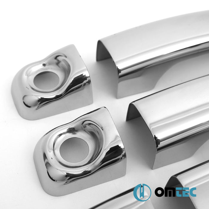 Door Handle Cover 5 Door 10 Pcs. (H2) S.Steel (Gloss) - Renault Trafic - VAN X82 - (2014 - )