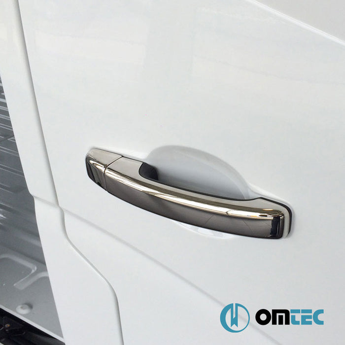 Poignée de porte - Caches chromés en inox (Brillant) 5 Portes 10 Pcs. (H1) - Opel Vivaro - VAN X82 - (2014 - 2019)