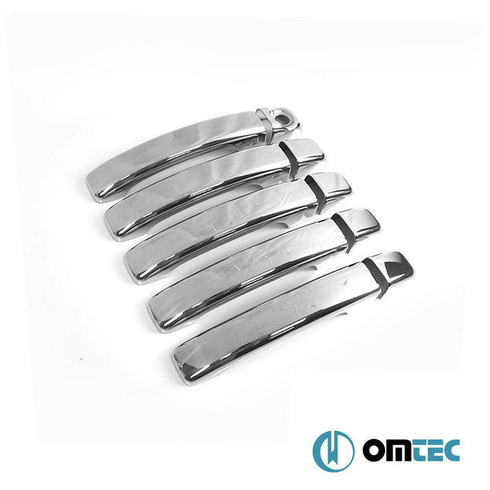 Door Handle Cover 5 Door 10 Pcs. (H1) S.Steel (Gloss) - Renault Trafic - VAN X82 - (2014 - )