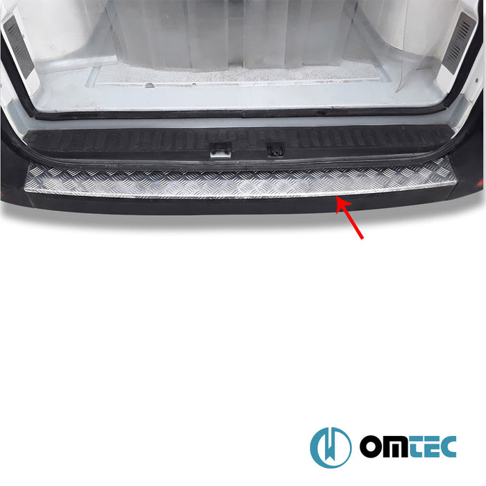 Rear Bumper Sill Cover (Silver Anodized) Aluminium - Opel Movano - VAN III - (2010 - )