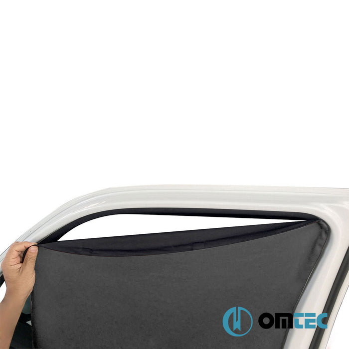 Camper Van Curtains w/Magnet (Grey-Black) 3 Pcs. - Opel Movano - VAN III - (2010 - )