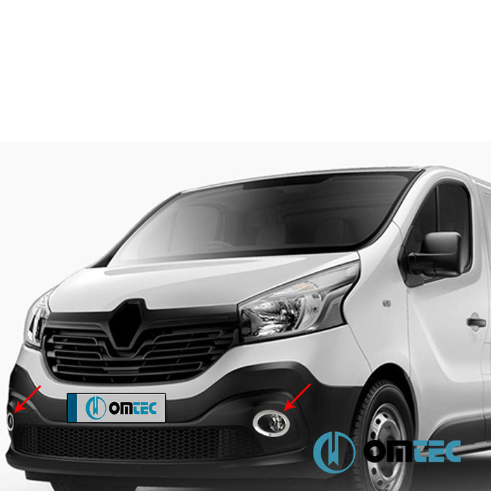 Sis Farı Çerçevesi 2 Prç. P.Çelik (Parlak) - Renault Trafic - VAN X82 - (2014 - )