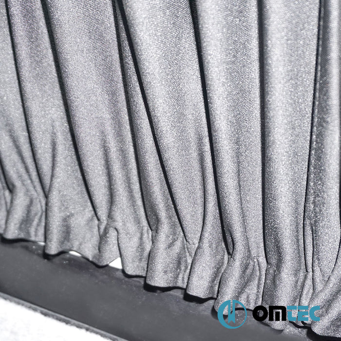 Railed Curtain (Gray - Single Layer) Rear Quarter (SWB) - Renault Trafic - VAN X82 - (2014 - )