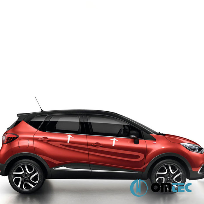 Cam Çıtası 4 Prç. P.Çelik (Parlak) - Renault Captur - SUV I - (2013 - 2020)