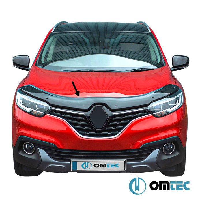 Bonnet Deflector (Black) ABS - Renault Kadjar - SUV I PRE-FL - (2015 - 2019)