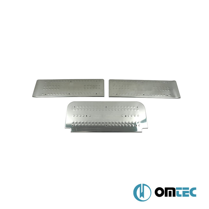 Seuil de porte - Line Baguettes chromées en inox (Brillant) - 4 pièces - Skoda Octavia - SW 1U FL - (2000 - 2004)