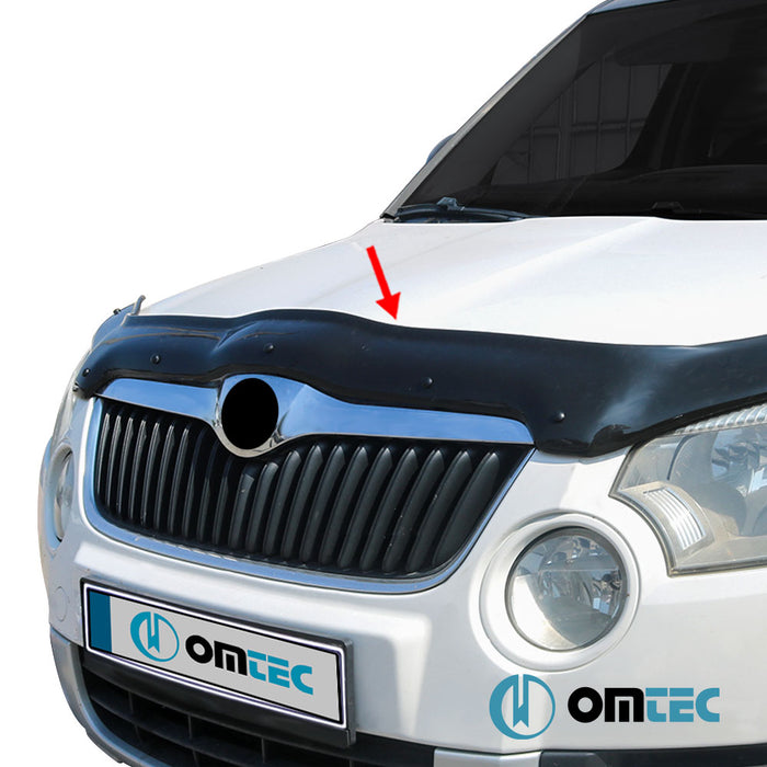 Déflecteur de Capot - ABS (Noir) - Skoda Yeti - SUV 5L PRE-FL - (2010 - 2013)