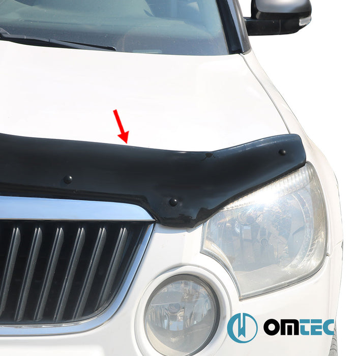 Bonnet Deflector (Black) ABS - Skoda Yeti - SUV 5L PRE-FL - (2010 - 2013)