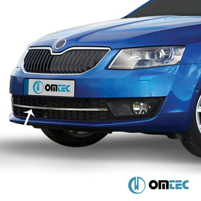 Front Bumper Streamer S.Steel (Gloss) - Skoda Octavia - SD 5E - (2013 - 2019)