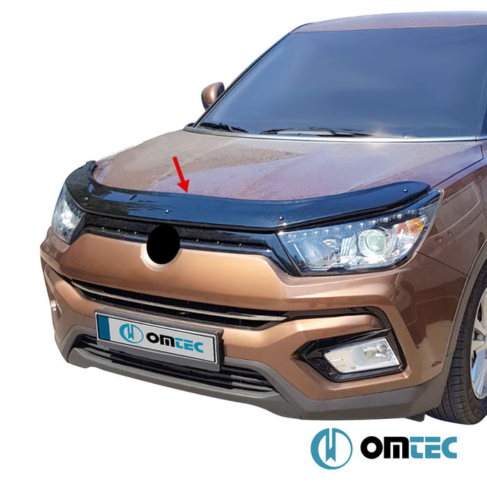 Bonnet Deflector (Black) ABS - Ssangyong Tivoli - SUV I - (2015 - )