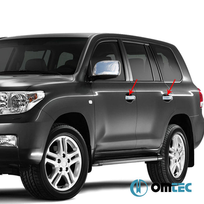 Door Handle Cover 4 Door 8 Pcs. (H1S4)) S.Steel (Gloss) - Toyota Land Cruiser - SUV J200 - (2008 - 2021)