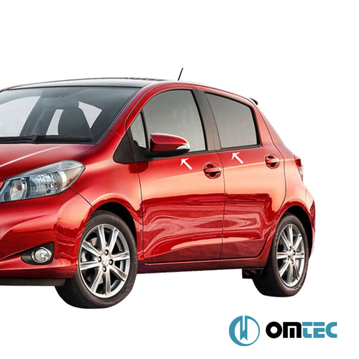 Cam Çıtası 4 Prç. P.Çelik (Parlak) - Toyota Yaris - HB 5D XP150 - (2013 - 2020)