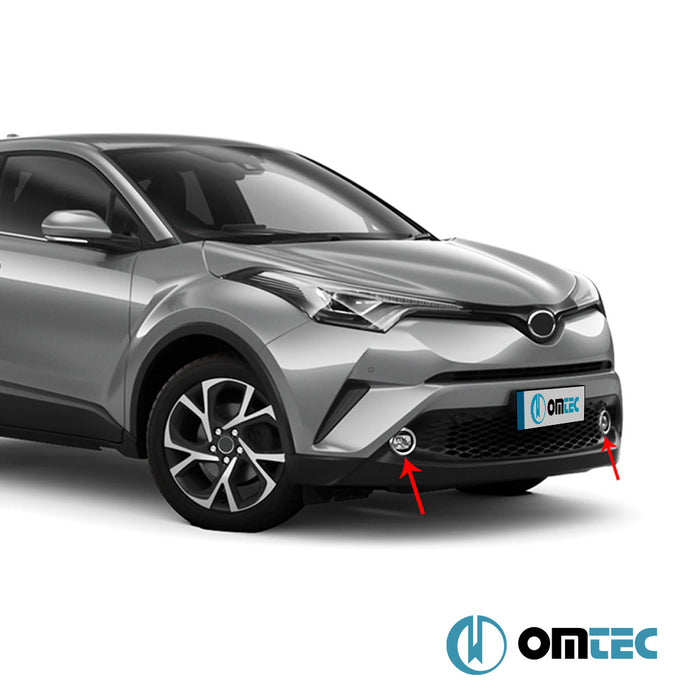 Sis Farı Çerçevesi 2 Prç. P.Çelik (Parlak) - Toyota C-Hr - SUV AX10 - (2016 - 2023)