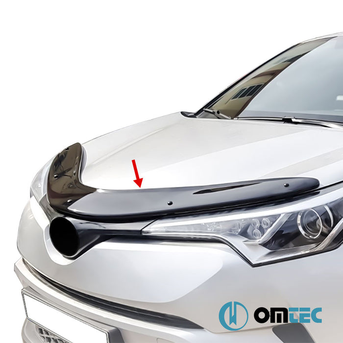 Bonnet Deflector (Black) ABS - Toyota C-Hr - SUV AX10 - (2016 - 2023)