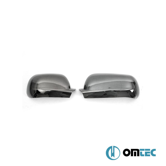 Mirror Cover 2 Pcs. ABS Dark Chrome - Skoda Superb - SD 3U - (2001 - 2008)