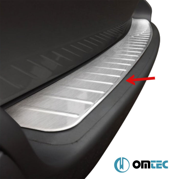 Rear Bumper Sill Cover S.Steel (Brushed) - Hyundai Santa Fe - SUV CM FL - (2010 - 2012)