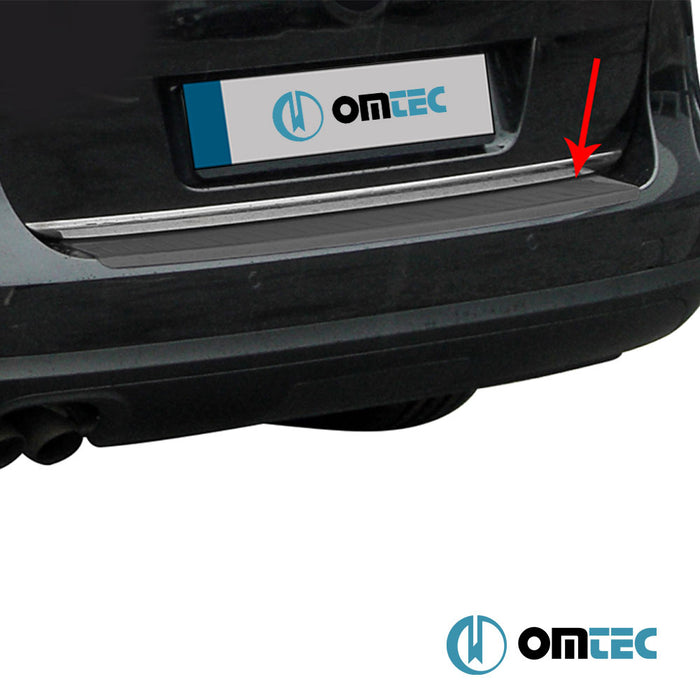 Rear Bumper Sill Cover S.Steel (Black-Brushed) - Volkswagen Passat - SW 3C(B6) - (2005 - 2010)