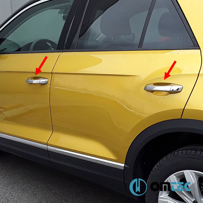 Poignée de porte - Caches chromés en inox (Brillant) - 4 Portes 8 Pcs - Skoda Yeti - SUV 5L - (2010 - 2017)