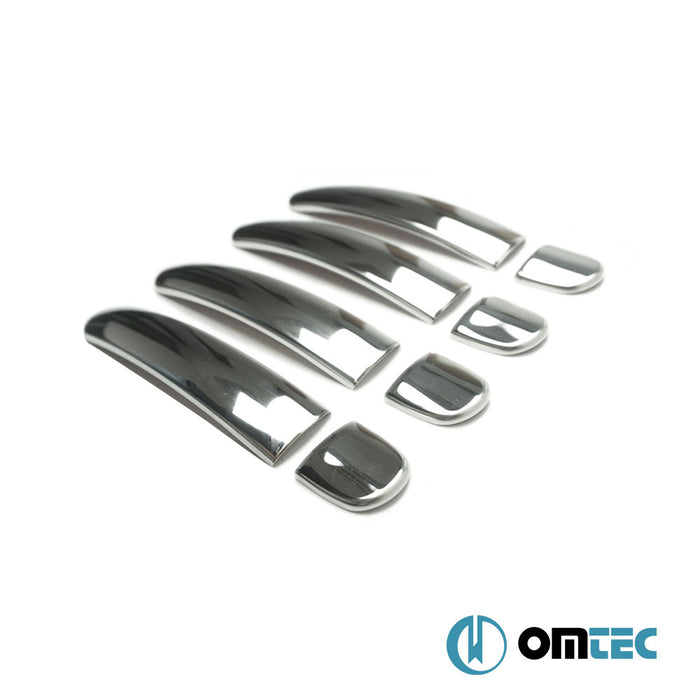 Door Handle Cover 4 Door 8 Pcs. S.Steel (Gloss) (Without Sensor) - Skoda Superb - SD 3V - (2015 - )