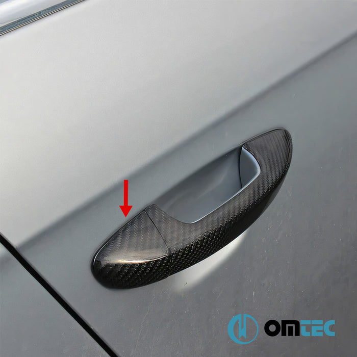 Door Handle Cover 4 Door 8 Pcs.(Carbon) (Without Sensor) (Ambition) - Skoda Scala - HB 5D I - (2019 - )