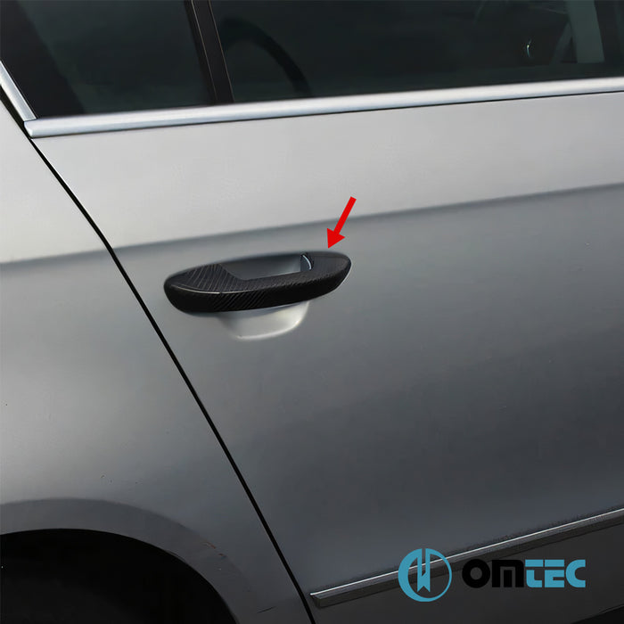 Door Handle Cover 4 Door 8 Pcs.(Carbon) (Without Sensor) (Ambition) - Skoda Kamiq - SUV I - (2020 - )