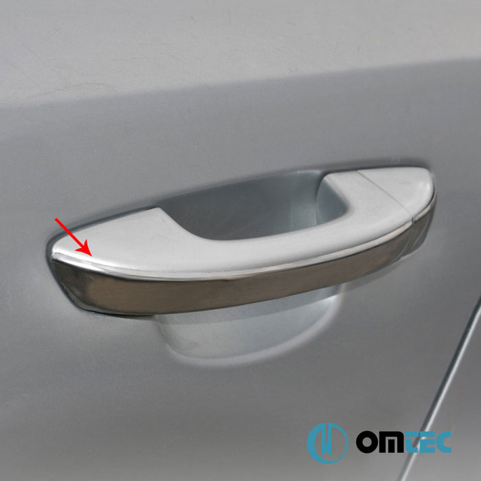 Deco Door Handle Cover 4 Door 8 Pcs. S.Steel (Gloss) - Seat Alhambra - MPV 7N - (2010 - 2020)