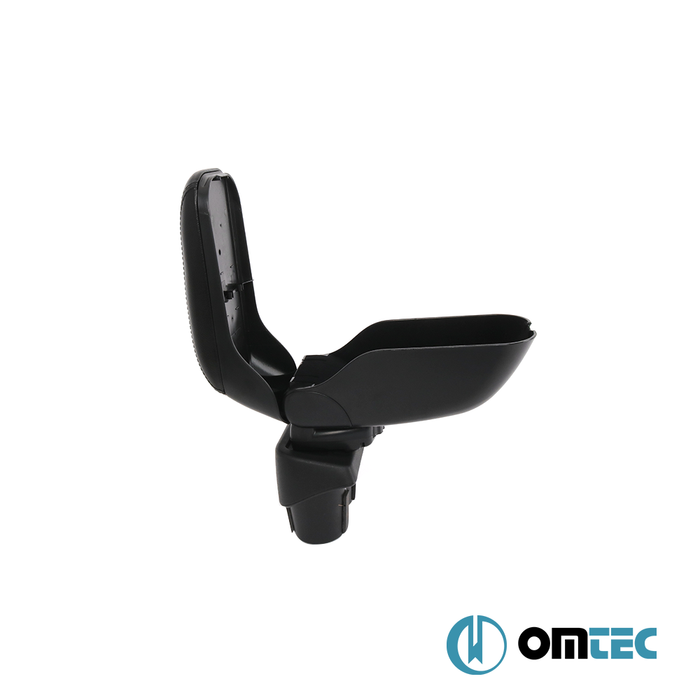 Armrest Box (Leatherette+Sliding+ABS Adapter) Black - Volkswagen Touran - MPV 1T - (2003 - 2015)