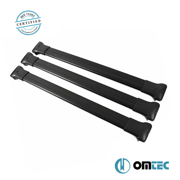 Roof Bar (Elegance) Black 3 Pcs. Alu. (F=R) - Opel Antara - SUV L07 - (2007 - 2015)