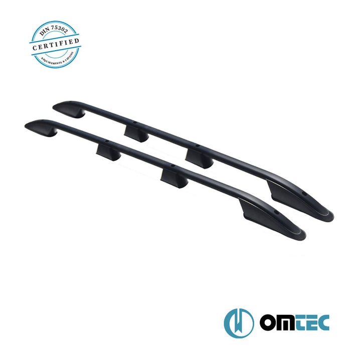 Barres De Toit Longitudinales (Elegance) Noir 2 pcs. Alu. (L2) - Volkswagen Caddy - MVN 2K FL II - (2015 - 2020)