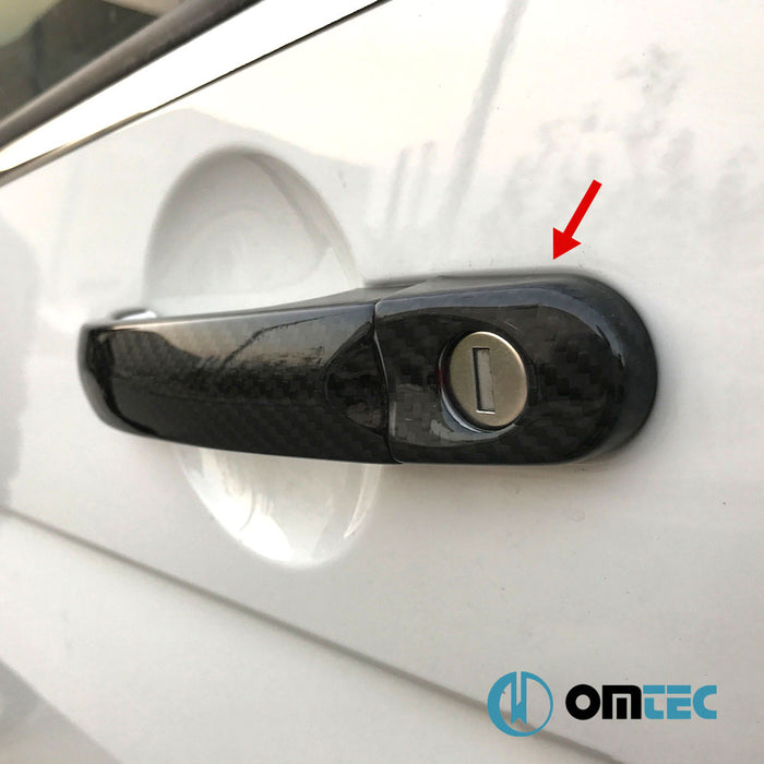 Door Handle Cover 3 Door 6 Pcs. (H1) (Carbon) - Volkswagen T5 Transporter - VAN T5 - (2003 - 2015)