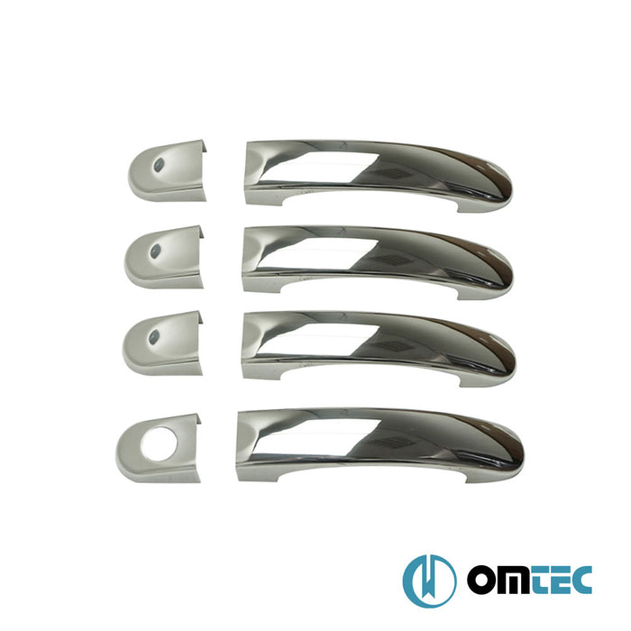 Door Handle Cover 4 Door 8 Pcs. (H1) S.Steel (Gloss) - Volkswagen T5 Multivan - VAN T5 - (2003 - 2015)