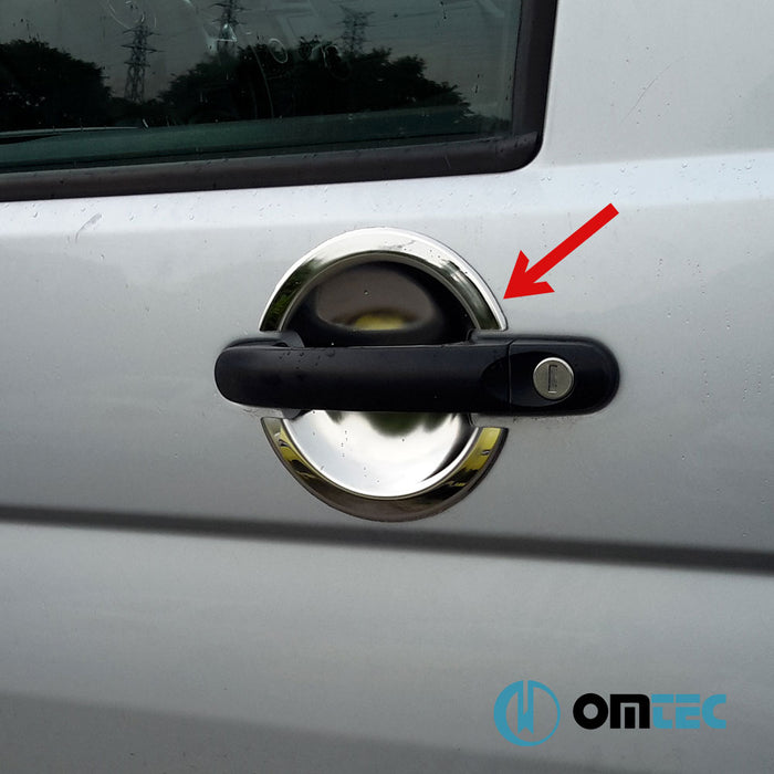 Poignée de Porte - Coquille interne chromée en inox (Brillant) 3 Pcs. - Volkswagen T6 Transporter - VAN T6 - (2015 - 2022)