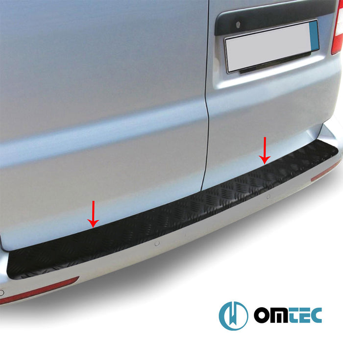 Rear Bumper Sill Cover (Black Anodized) Aluminium - Volkswagen T5 Caravelle - VAN T5 - (2003 - 2015)