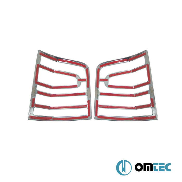 Break Light Frame 2 Pcs. S.Steel (Gloss) (Twin Door) - Volkswagen T5 Transporter - VAN T5 PRE-FL - (2003 - 2010)