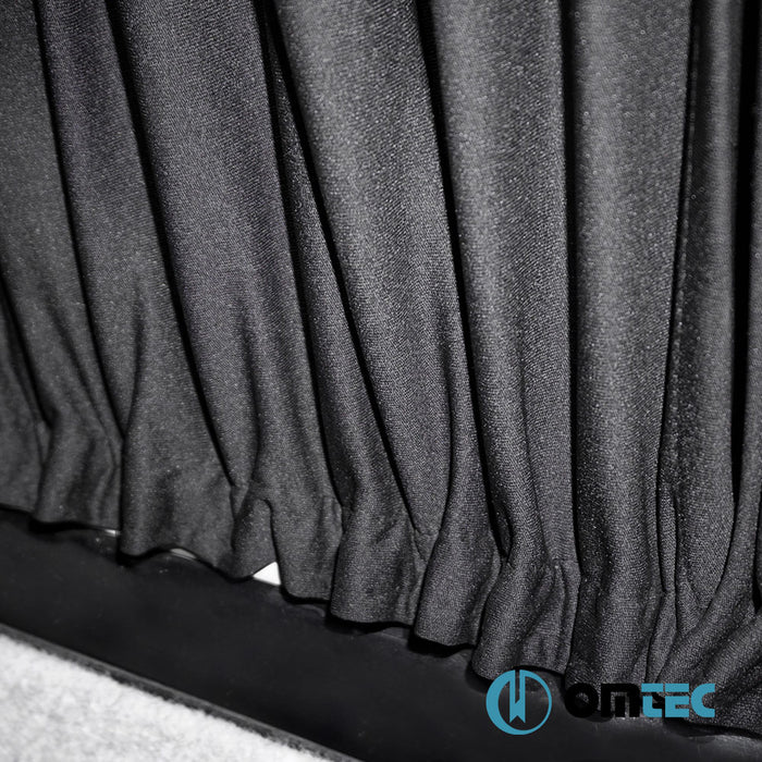 Railed Curtain (Black - Single Layer) Behind The Driver - Volkswagen T5 Caravelle - VAN T5 - (2003 - 2015)