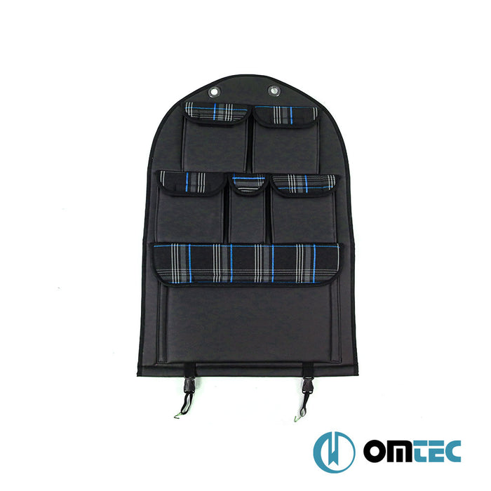 Seat Back Organizer - Tartan Model Blue - Volkswagen T5 Multivan - VAN T5 - (2003 - 2015)