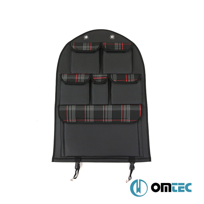 Seat Back Organizer - Tartan Model Red - Volkswagen T5 Multivan - VAN T5 - (2003 - 2015)