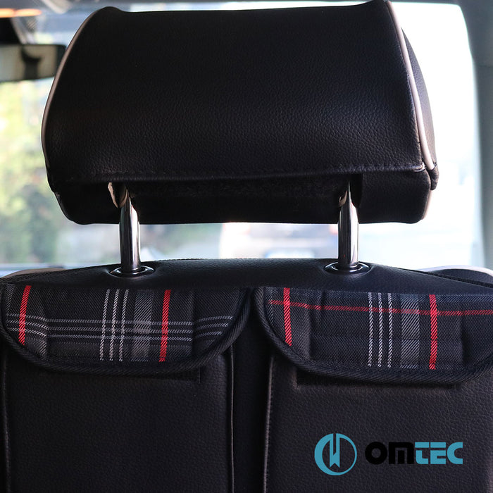 Seat Back Organizer - Tartan Model Red - Volkswagen T5 Multivan - VAN T5 - (2003 - 2015)