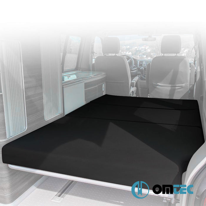 Foldable Rear Mattress (Black) 1 Pcs. (6 cm Foam/18 Density) - Mercedes-Benz Vito Marco Polo - VAN W447 - (2014 - )