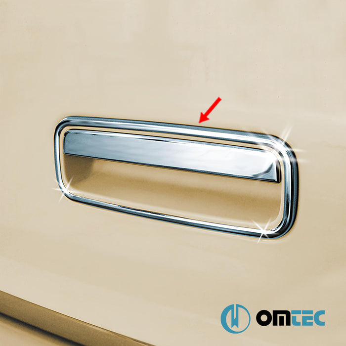 Trunk Door Handle Cover 2 Pcs. S.Steel (Gloss) (Single Door) - Volkswagen T5 Transporter - VAN T5 FL - (2010 - 2015)