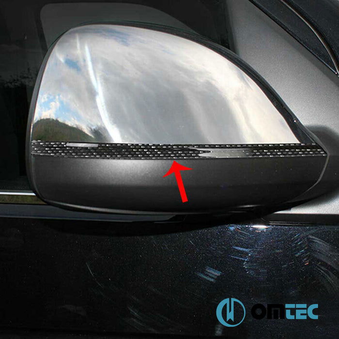 Mirror Trim 2 Pcs.(Carbon Silver) - Volkswagen T5 Transporter - VAN T5 FL - (2010 - 2015)